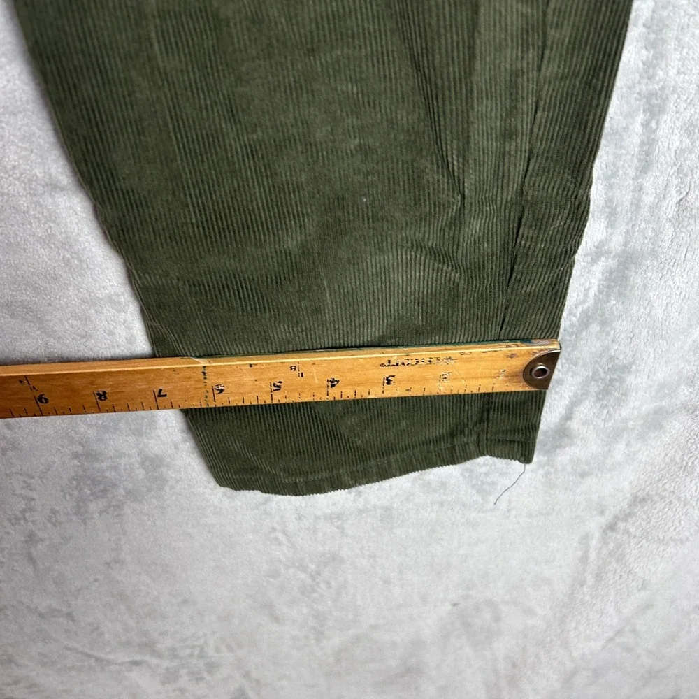 J.Crew Mens Slim Straight Corduroy Pants Olive Green 34x34 5-Pocket Casual